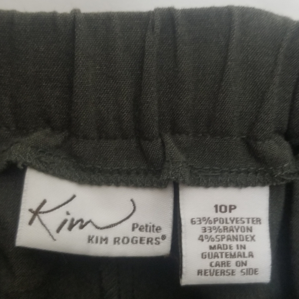 EUC green Kim Rogers pull-on pants - Picture 2 of 5